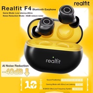 For Realfit F4 AI Noise Cancelling Bluetooth Earphone with Mic Control APP Customize EQ Low Latency