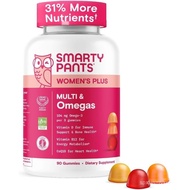 SmartyPants Women's Multivitamin Gummies - Improved Formula: Omega 3 (DHA/EPA), Methylfolate, CoQ10,