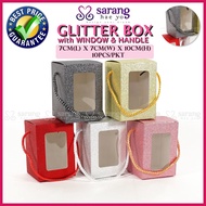 10Pcs 10*7*7 Glitter Doorgift Box Window Kotak Telur Goodies Candy Box Wedding Birthday Party Souven