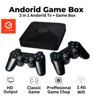 2023 กล่อง Android TV ใหม่ + GAME BOX G5 2in1 4K HD เกมคอนโซล 10000 Retro Classic Game TV Box + Dual