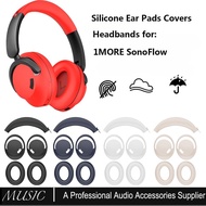 3pcs/set Silicone Earpads Covers for 1MORE SonoFlow Headsets, Soft Ear Cover, Silicone Headphones Ac