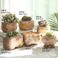 Succulent Flower Pot Ceramic Large Breathable Creative Indoor Succulent Small Flower Pot Wholesale Large Diameter