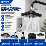Mirror-Life High Pressure Rainshower Head Magic Water Flow Rainfall Shower Head Water- Saving Shower