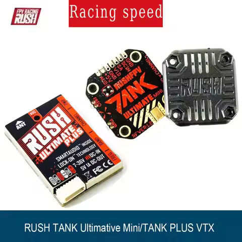 RUSH TANK Ultimate Mini/TANK PLUS VTX 5.8GHz 48CH 2-8s 800mW Video Transmitter Smart Audio AGC MIC F