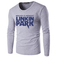 M-6xl Cotton Men's Long Sleeve T-shirt Round Collar Casual Base Shirt LINKIN PARK Tee