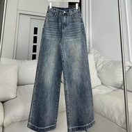 PTJ30196 กางเกงยีนส์ขากระบอกใหญ่แต่งดีเทลกระเป๋าด้านหน้า PROMTHONG PTJ30196-1ฟอกอ่อน Int: 3XL