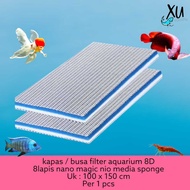NANO FOAM 8D SPONGE FILTER 8D HONEYCOMB FILTER JUMBO SIZE 150 CM X 100 CM AQUARIUM FILTER MEDIA POND