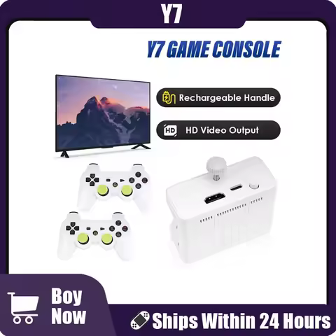 Y7 Game console Linux System 4K LPDDR4 2GB Video Game Console TV Box Wireless Controller Retro Game 