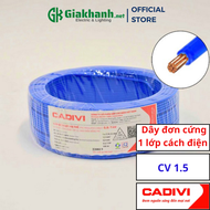 Dây Điện Đơn 1 Lõi 1 Lớp Cách Điện Cadivi CV 1.5 – 06/1kV 1.5 mm2