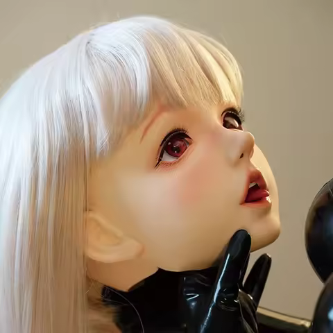 Customized Crossdressing Resin Cosplay OR Kigurumi Male To Female Mask Wig With Fake Eyes Anime char