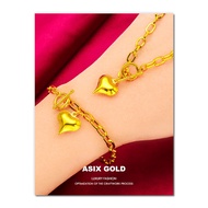 ASIX GOLD Women's Gold 916 Necklace Love Bracelet Exquisite Ramadan New Jewelry Gold Necklace + Bracelet