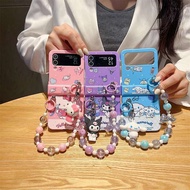 GANTUNGAN New Case Samsung Zflip7 Cinnamoroll Kitty Cartoon Characters CurrentPretty Casing hp With 