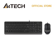 A4Tech F1010 1600 DPI Wired Dial Keyboard and Mouse Grey