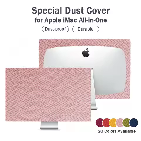 Jacquard Dustproof Cover for Apple IMac 21.5/24/27 Inch Computer Monitor Solid Color Computer Cover 