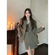 Classic Suit Skirt New Spring Mid-Length Suit for Women Flattering Slit Skirt for Women