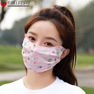 AFALLFOR Face Cover, Flower Printing UV Protection Ice Silk Mask, Elastic Face Scarves Face Mask Lace Face Gini Mask Cycling