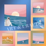 Canvas paint with Frame painting by numbers DIY Oil Canvas Paint By Numbers 20X20cm For Children