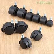CABEZA Chair Wheel Universal 4Pcs Sliding with Brake Trolley Replacement For Industrial Furniture Pl
