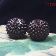 CLEOES Wooden Durian Ball, Walnut Handball Wooden Hand Massage Ball, Stretch Muscle Tool Durian Black Smooth Agarwood Fitness Balls Massage