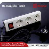 3-Pin Socket with Safety + Switch + 1.5M Cable 15831 (G)