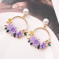 BÔNG TAI HOA ĐẤT SÉT KHUYÊN TRÒN - TH10