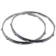2Pcs 14in 10 Hole Snare Drum Hoop Alloy Sound Improvement Decorative Drum Hoop for Performance Trave