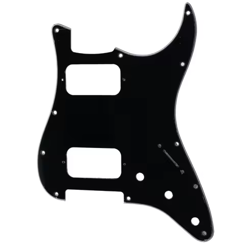 Musiclily Pro 11 Holes Round Corner HH Guitar Pickguard for American Mexican Fender Standard ST Styl