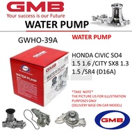 GMB BRAND WATER PUMP - GWHO-39A HONDA CIVIC SO4 1.5 1.6 /CITY SX8 1.3 1.5 /SR4 (D16A)