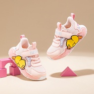 B.Duck Soft Bottom Baby Shoes Lightweight Illuminated Sport Shoes Breathable Mesh Slip-On Sports Sho