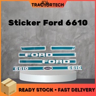 TractorTech | Sticker / Pelekat F.6610 Tractor FORD 6610 - Blue
