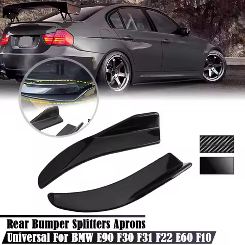 1Pair Universal Car Bumper Spoiler Front Rear Lip Anti-collision Side Skirt For BMW E90 G30 F10 F30 