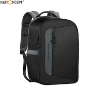 K&amp;F CONCEPT KF13.158 Camera Backpack Photography Storager Bag Side Open Available for 15.6in Laptop with Rainproof Cover Tripod Catch Straps Side Pockets Compatible with Canon/Nikon/Sony/Digital SLR Camera Body/Lens/Tripod/15.6in Laptop/Drones