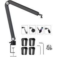 Microphone Boom Arm - Universal Mic Stand Compatible with HyperX QuadCast/S, Blue Yeti, Shure MV7/SM