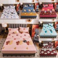 Ice Silk Bed Sheet Rubber 360 Degree Corner Tie Size 6 Feet 180*200 Cm Comes With 2 Pillowcases 2-12