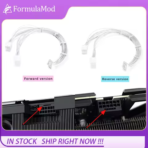 Formulamod 12VHPWR PSU Cables, PCI-e 5.0 16AWG Male to Female , 90° pre-bent Adapter design for RTX 