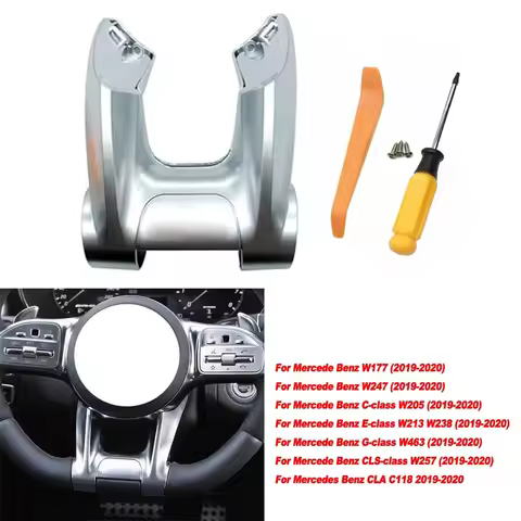 Car Steering Flat Wheel Lower Trim Cover For Mercedes Benz AMG 19-20 Sport W177 B W247 C W205 E W213