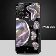 Softcase Glass Kaca For Poco C71 - Casing Glass Kaca Poco C71 - Case Poco C71