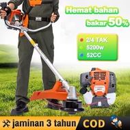 Mesin Potong Rumput 52CC 2600W 2 /4 Tak 10000R/M 1.2L brush cutter 4 tak Gendong Bensin 90 Powerfull