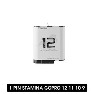 PIN GOPRO 12 / 11 / 10 / 9 / 8 / 7 / 6 / 5 TELESIN (1750MAH) V3