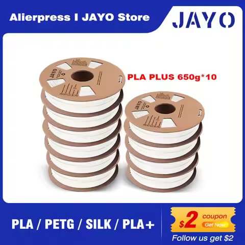 JAYO 10PCS PLA/PETG/ASA/PLA+/ Easy ABS 3D Printer Filament 1.75mm 0.65/1.1KG/Roll 3D Printing Materi