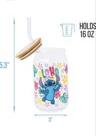 預訂品‼️ 史迪仔🤎Stitch🤎外國版 Silver Buffalo Disney 迪士尼 Lilo and Stitch 坐姿玻璃罐保溫杯,