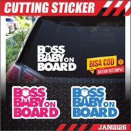 Cute Baby Boss On Board Car Window Sticker