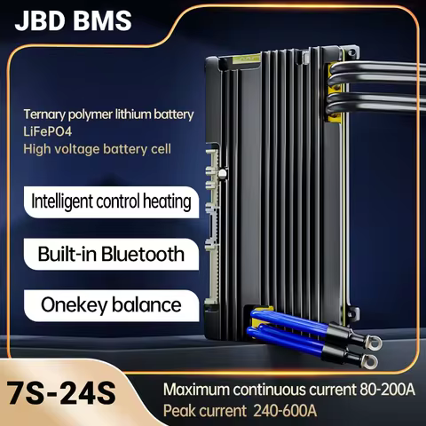 JBD BMS 7S 8S 12S 13S 14S 16S 17S 20S 24S Smart Bms 40A 60A 80A 100A 120A 150A 200A Intelligent Moni