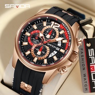 SANDA Motorcycle Luxury Men's Quartz Stone Rock Watch 5502