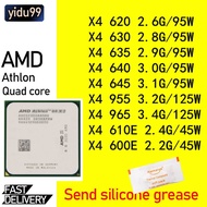 AMD Athlon X4 620 630 635 640 645 955 965 610E CPU 938-pin Socket AM3 quad core Processors by yidu99