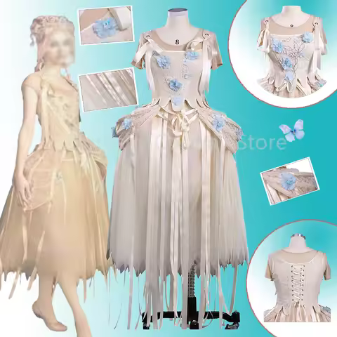 Wednesday Addams Family Wolf Girl Enid Sinclair Cosplay Costume Fancy Apricot Formal Dress Halloween