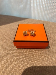 Hermes mini pop H earrings奶茶色