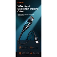 MCDODO CA-110 CA-1100 1.2 METER DIGITAL HD 100W PD FAST CHARGE TYPE-C TO TYPE-C DATA CABLE