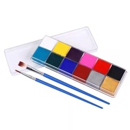 12 Warna face painting body painting make up cat wajah.