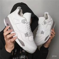 Fast Shipping aj4 White Cement White Oreo Basketball Shoes Casual Shoes Air Cushion Shoes Sports Sho